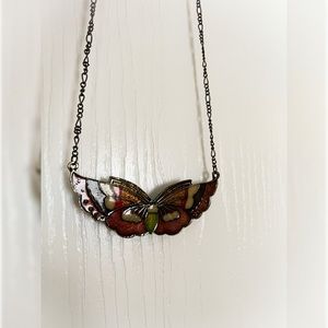 Vintage Moth Statement Necklace